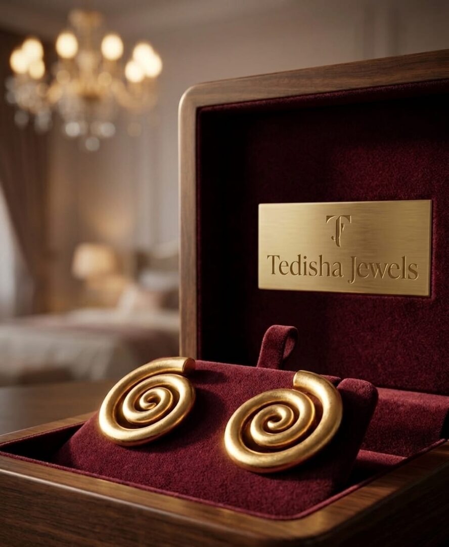 spiral earrings from tedisha jewels