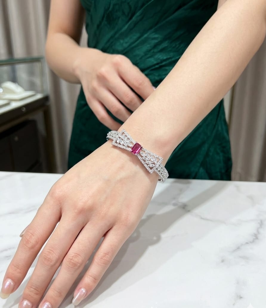 Ruby radiance AD Bracelet from Tedisha Jewels