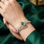 Ad Silver green bracelet from Tedisha jewels