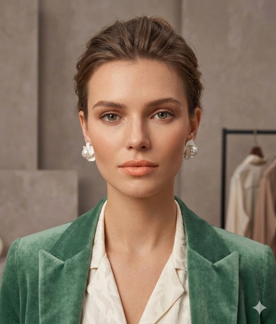 floral pearl stud from tedisha jewels