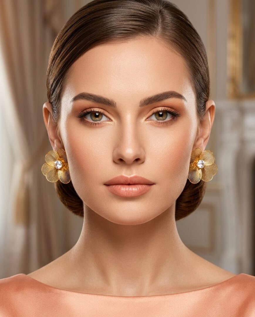 Floral stud earrings from Tedisha Jewels