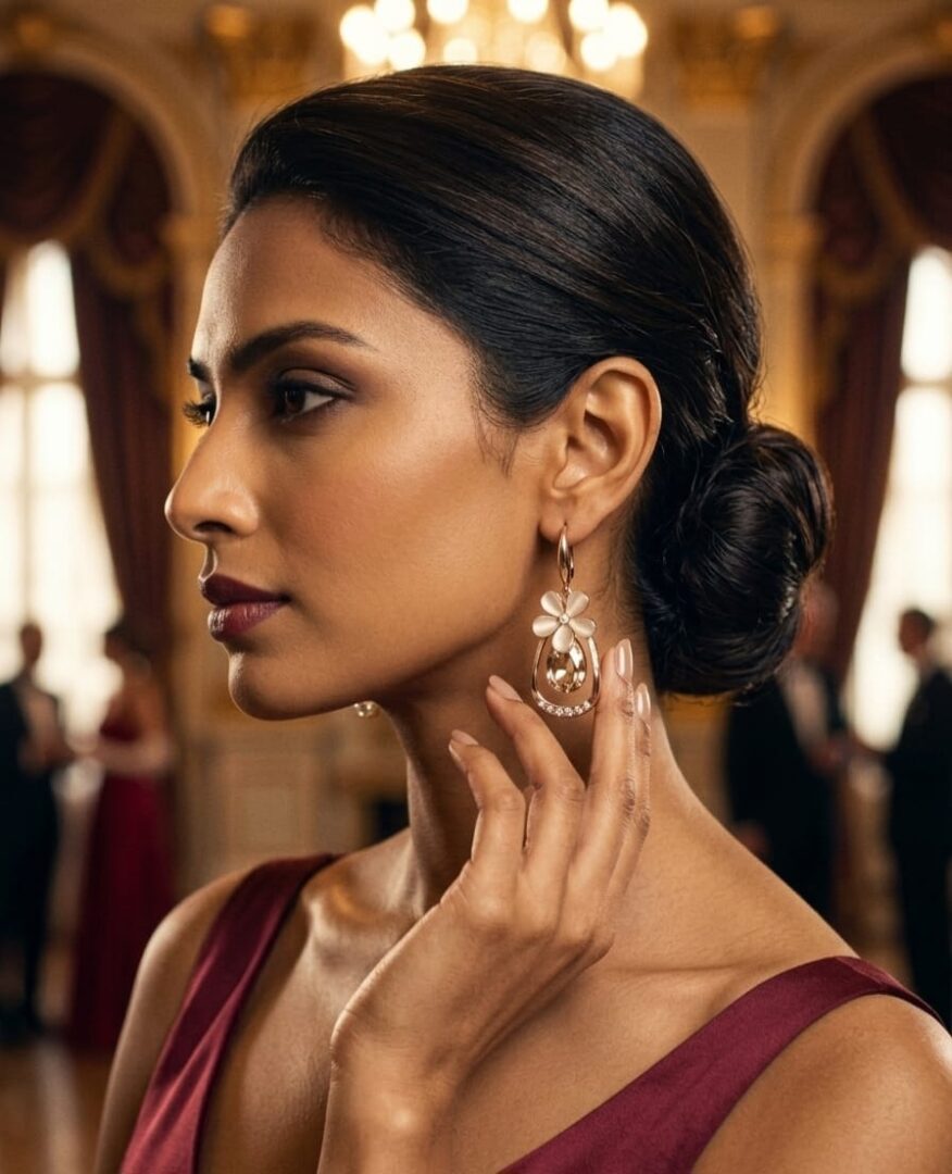 luminous loop stud from tedisha Jewels