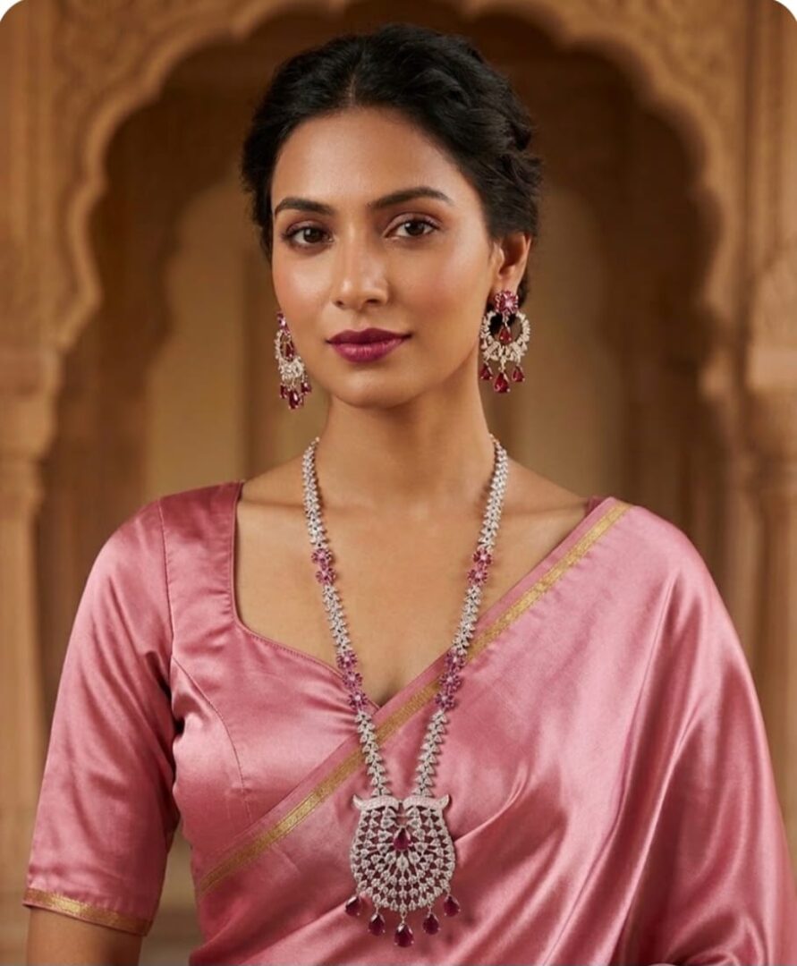 Ruby Drop Necklace Set from Tedisha Jewels