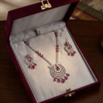 Royale Ruby Drop Necklace Set from Tedisha Jewels