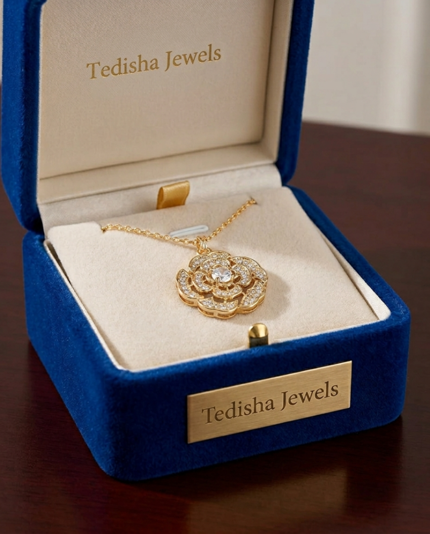 Floral Chain and Pendant from Tedisha Jewels