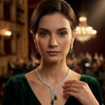 Emerald Elegance Necklace & Earrings Set. from
