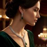 Emerald Elegance Necklace & Earrings Set.from Tedisha Jewels